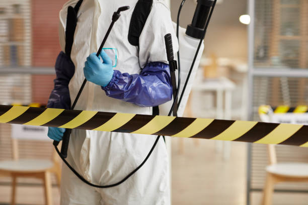 Professional Biohazard Cleanup technician working in Leslie, MI